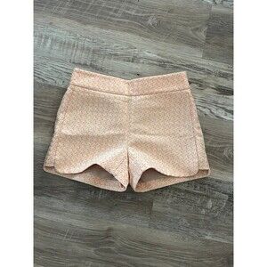 J.Crew Jacquard Preppy Shorts women size 00 OrangePinkWhite Design Dress Casual